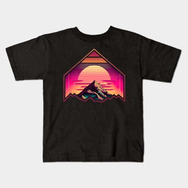 Morning Mountain Kids T-Shirt by THREE 5 EIGHT